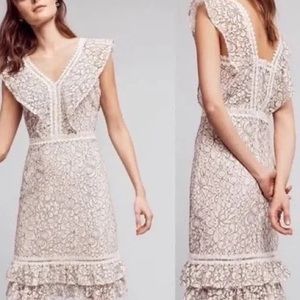 Anthropologie Moulinette Soeurs White Lace Dress
